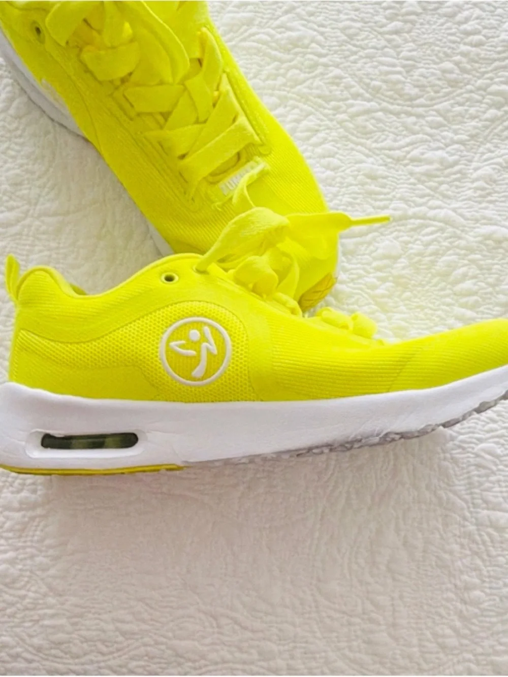 Zumba Fitness Neon Yellow Slip-On Athletic Shoes - Picture 3 of 5